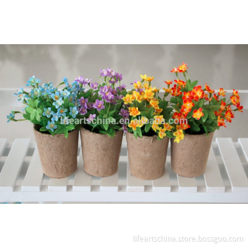mini flower, 18cm paper potted flower with hob